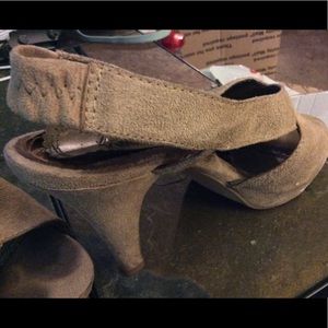 COPY - Nude Suede Strappy Heels